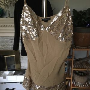 Bebe tan sequin camisole sz medium